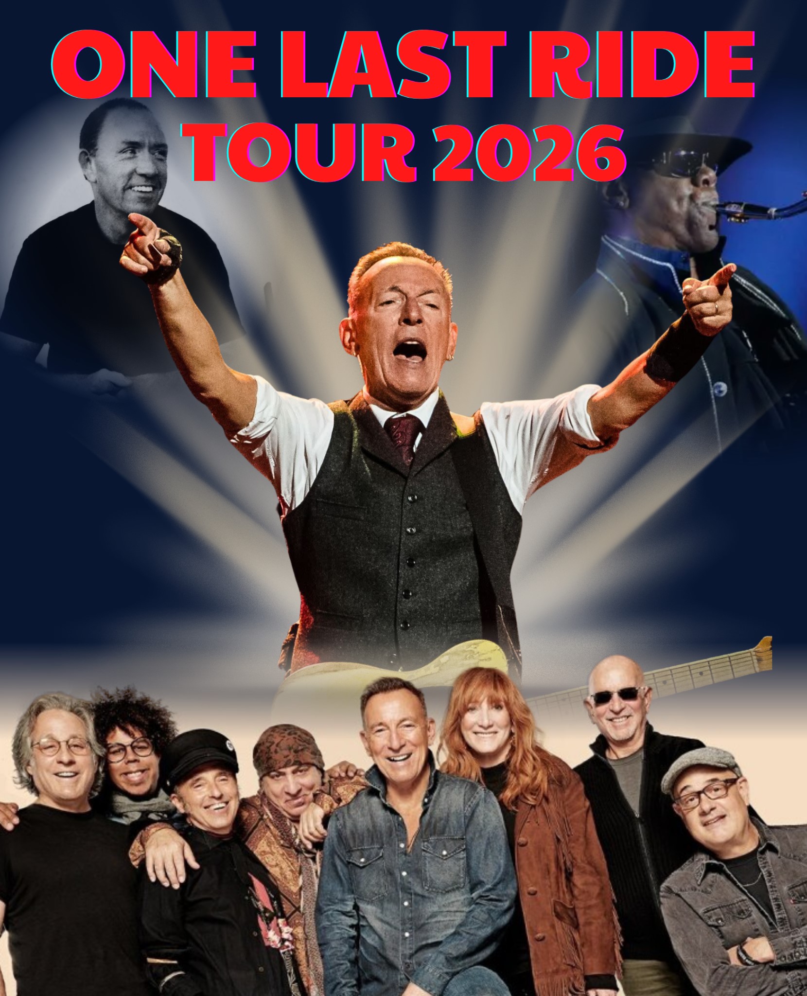 BRUCE SPRINGSTEEN and the E Street Band officially announce the 2026 Tour ‘One Last Ride’ — a soul-stirring revival reigniting the timeless spirit of Springsteen’s American rock — Tour dates and cities have been revealed.