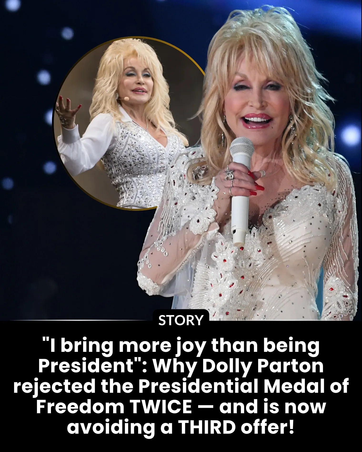 DOLLY PARTON AND THE MEDAL SHE NEVER WANTED